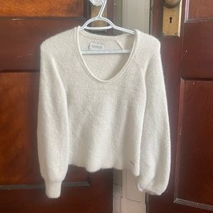 Abercrombie white super soft sweater